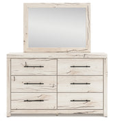 Lawroy King Panel Storage Bed, Dresser, Mirror and Nightstand
